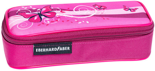 etui Vlinder junior 19,5 x 8 cm polyester roze