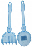 hark en schep blauw 30 cm