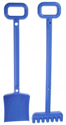 schep en hark 52 cm blauw