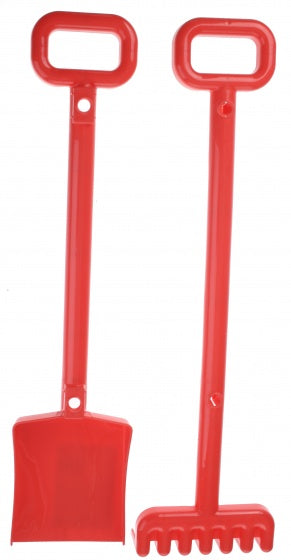 schep en hark 52 cm rood