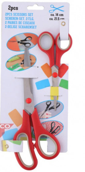 schaar 2 stuks rood