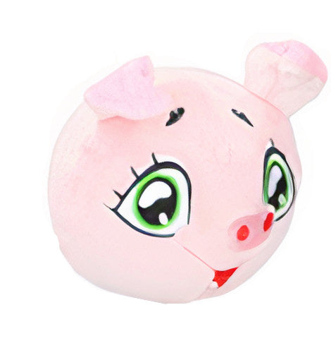 bal knuffelvarken junior 9 cm pluche roze