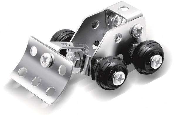 bouwpakket Metal Bricks bobcat staal chroom 42-delig