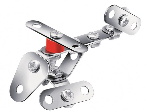 bouwpakket Metal Bricks helikopter staal chroom 42-delig