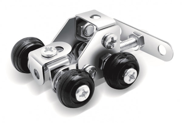 bouwpakket Metal Bricks lorrie staal chroom 42-delig