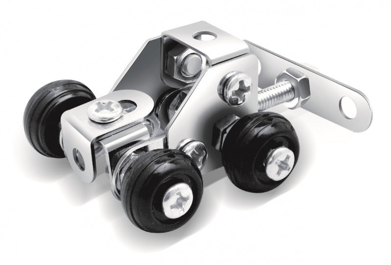 bouwpakket Metal Bricks lorrie staal chroom 42-delig