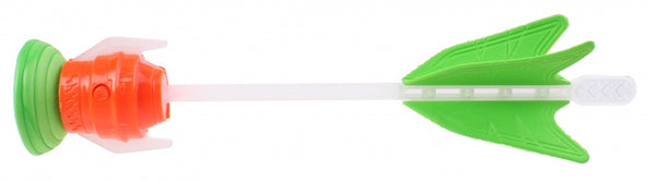 dartpijl met licht 21,5 cm groen/oranje