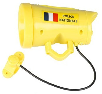 fietssirene Franse politie jongens 12 cm geel
