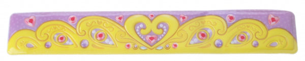 klaparmband hart meisjes paars/geel 22 x 3,5 cm