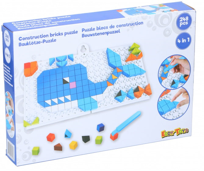 mozaïekpuzzel 4-in-1 junior blauw 248-delig