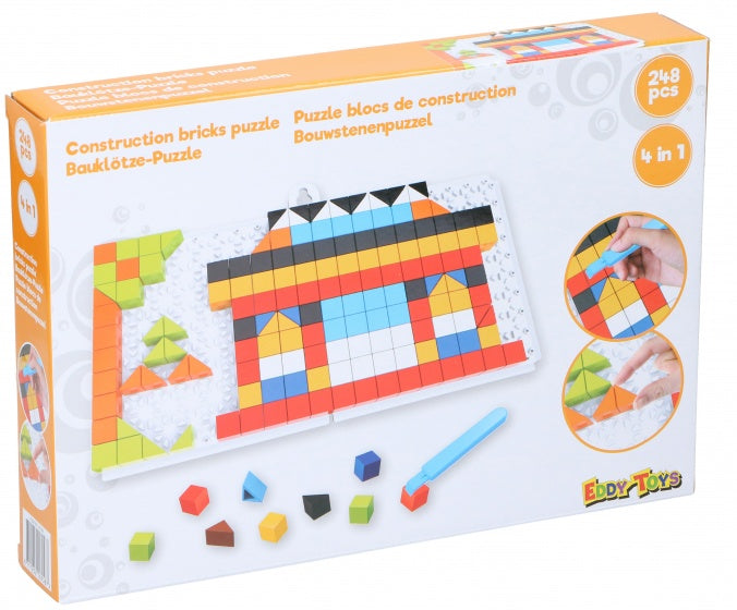 mozaïekpuzzel 4-in-1 junior oranje 248-delig
