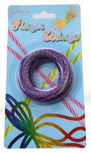 vingertouw 160 cm paars/zilver