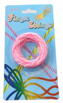 vingertouw 160 cm roze/wit