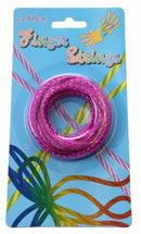 vingertouw 160 cm roze/zilver