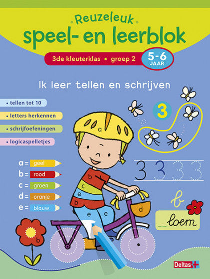 Reuzeleuk speel- en leerblok  Ik leer tellen en schrijven 5-