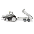 constructieset bestuurbare tractor staal zilver 354-delig