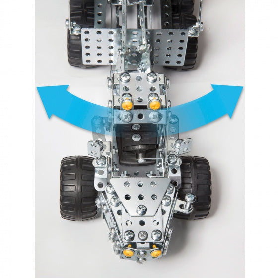 constructieset bosbouwvoertuigen staal zilver 502-delig