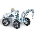 constructieset Bulldozer staal zilver 162-delig