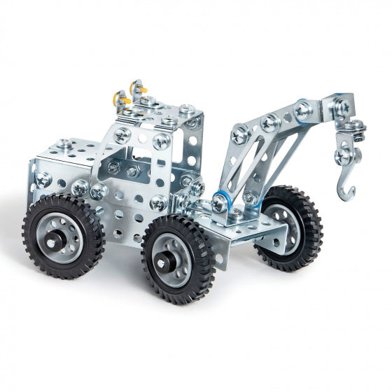 constructieset Bulldozer staal zilver 162-delig