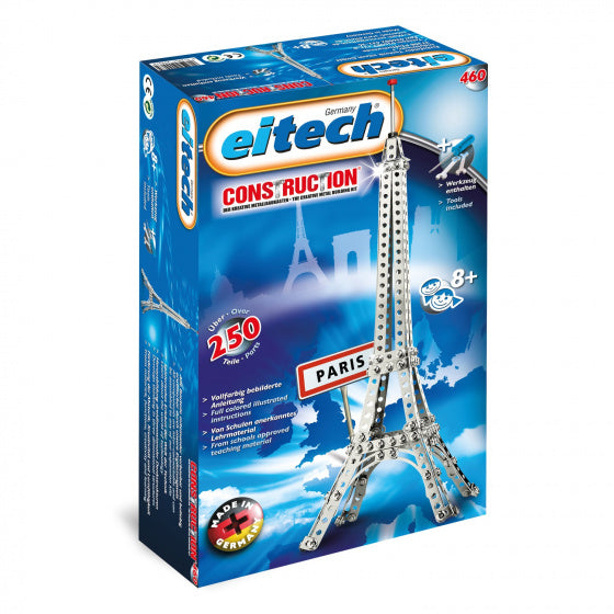constructieset Eiffeltoren 45 cm staal zilver 252-delig