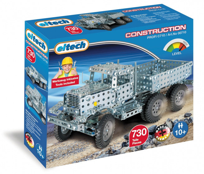 constructieset grote truck staal zilver 732-delig