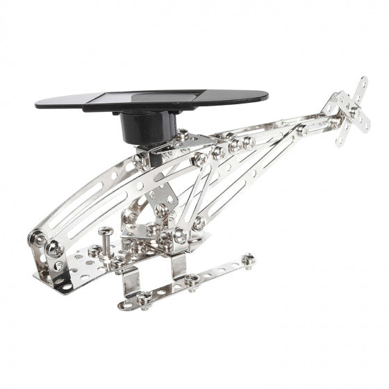 constructieset helikopter solar staal zilver 138-delig
