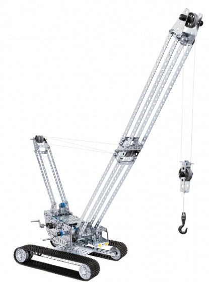 constructieset hijskraan staal zilver 522-delig