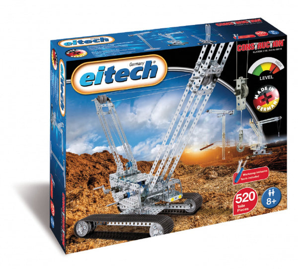 constructieset hijskraan staal zilver 522-delig