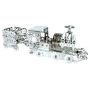 constructieset trein met wagon staal zilver 91-delig