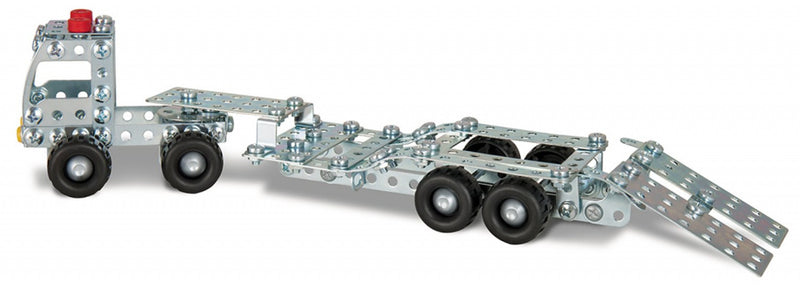 constructieset vrachtwagen met dieplader staal 377-delig