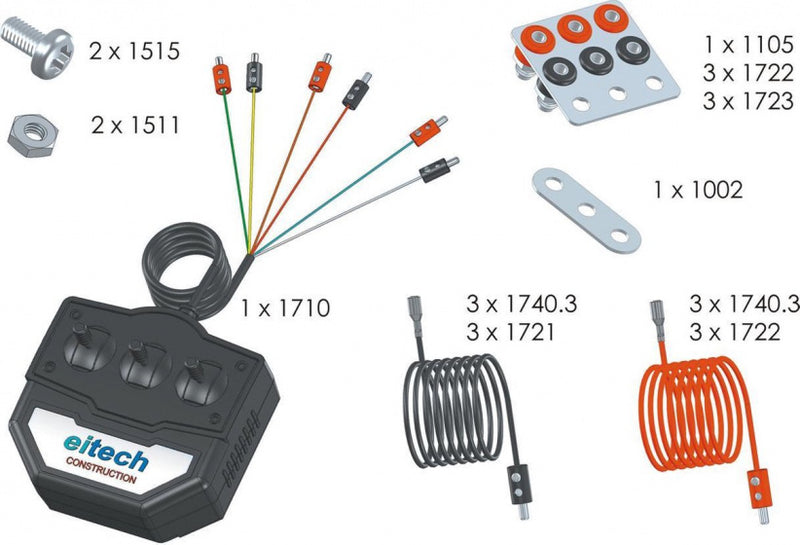 afstandsbediening constructie 3-kanaals 17 cm zwart