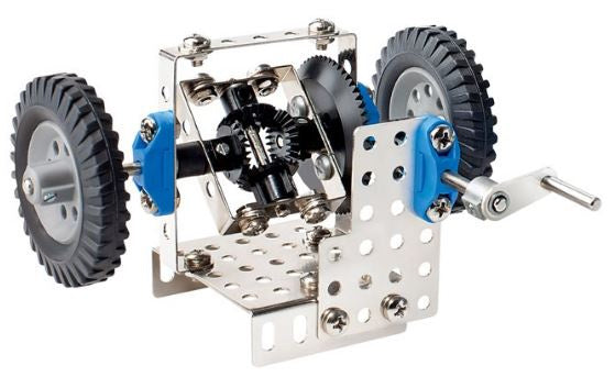 bouwset Tandwiel staal blauw/zilver 250-delig