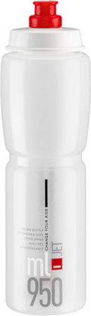 bidon Jet 950 ml polyethyleen transparant/rood