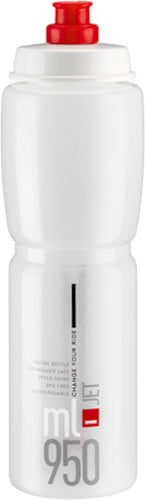 bidon Jet 950 ml polyethyleen transparant/rood