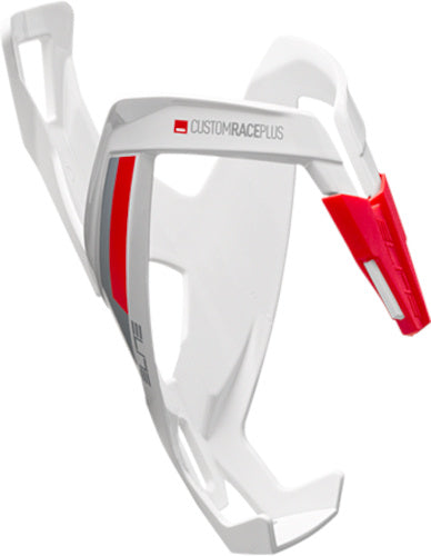 bidonhouder Custom Race Plus 18,4 cm FRP wit/rood