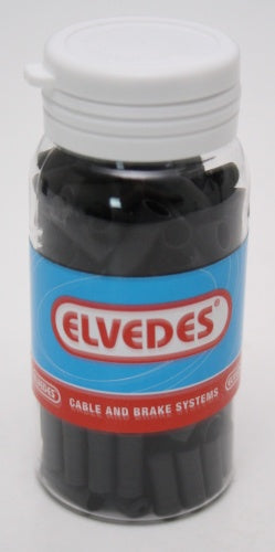 Kabeleindhoedjes Elvedes Ø5,0mm PVC - zwart (150 stuks)
