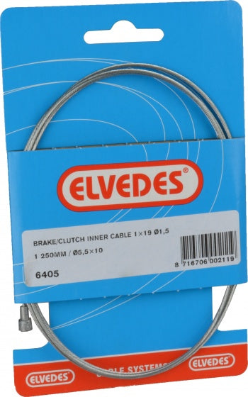 Remkabel binnen 6405 universeel 1250 x 1,5 mm zilver
