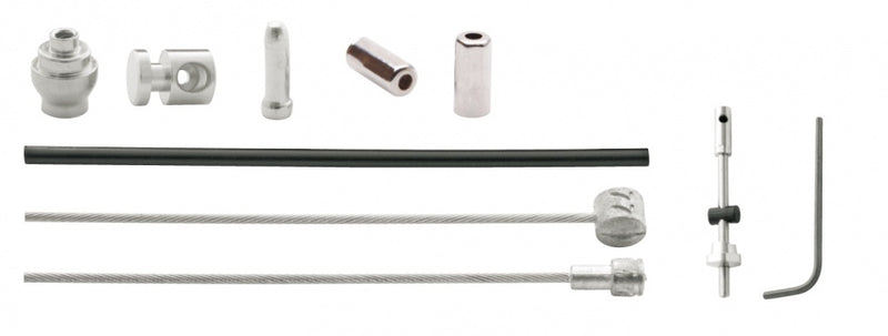 Trommelrem kabelkit Elvedes 1700mm / 2350mm RVS - zwart (op kaart)