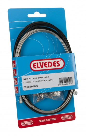 remkabel set voor trommelrem 1350/1000 mm zwart/zilver