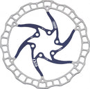 remschijf 160 mm 6 gaats staal blauw/zilver