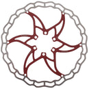 remschijf 160 mm 6 gaats staal rood/zilver