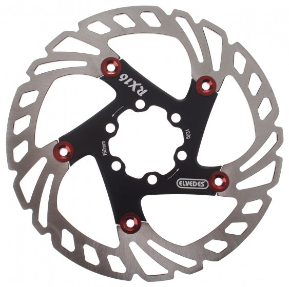 remschijf 160 mm 6 gaats staal zilver/zwart