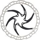 remschijf 180 mm 6 gaats zwart/zilver staal