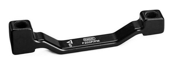 remschijfadapter PM-PM voor/achter 203 mm zwart