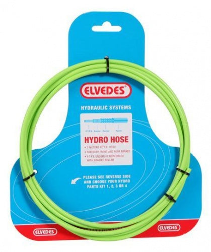 Hydraulische leiding Elvedes met PTFE voering en kevlar protectie - groen (3 meter op kaart)