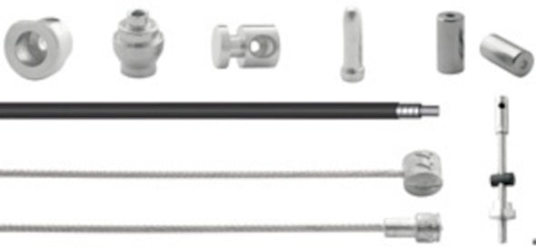 Trommelrem kabelkit Elvedes 1000mm / 1250mm verzinkt - zwart (op kaart)