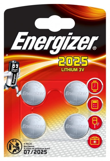 Energizer 53541536005 Lithium Cr2025 4-blister