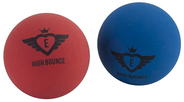 High Bounce ballen 6 cm blauw/rood 2 stuks