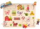 vormenpuzzel Boerderij junior 40 x 30 cm hout 17-delig