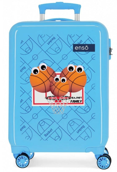 koffer Basketbal junior 34 liter 55 x 38 cm ABS blauw